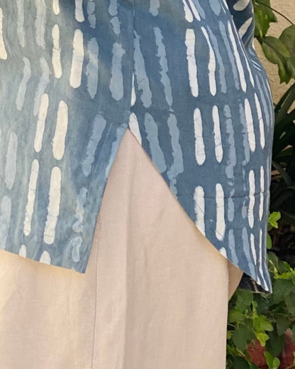 Ocean stripes Natural dyed shirt