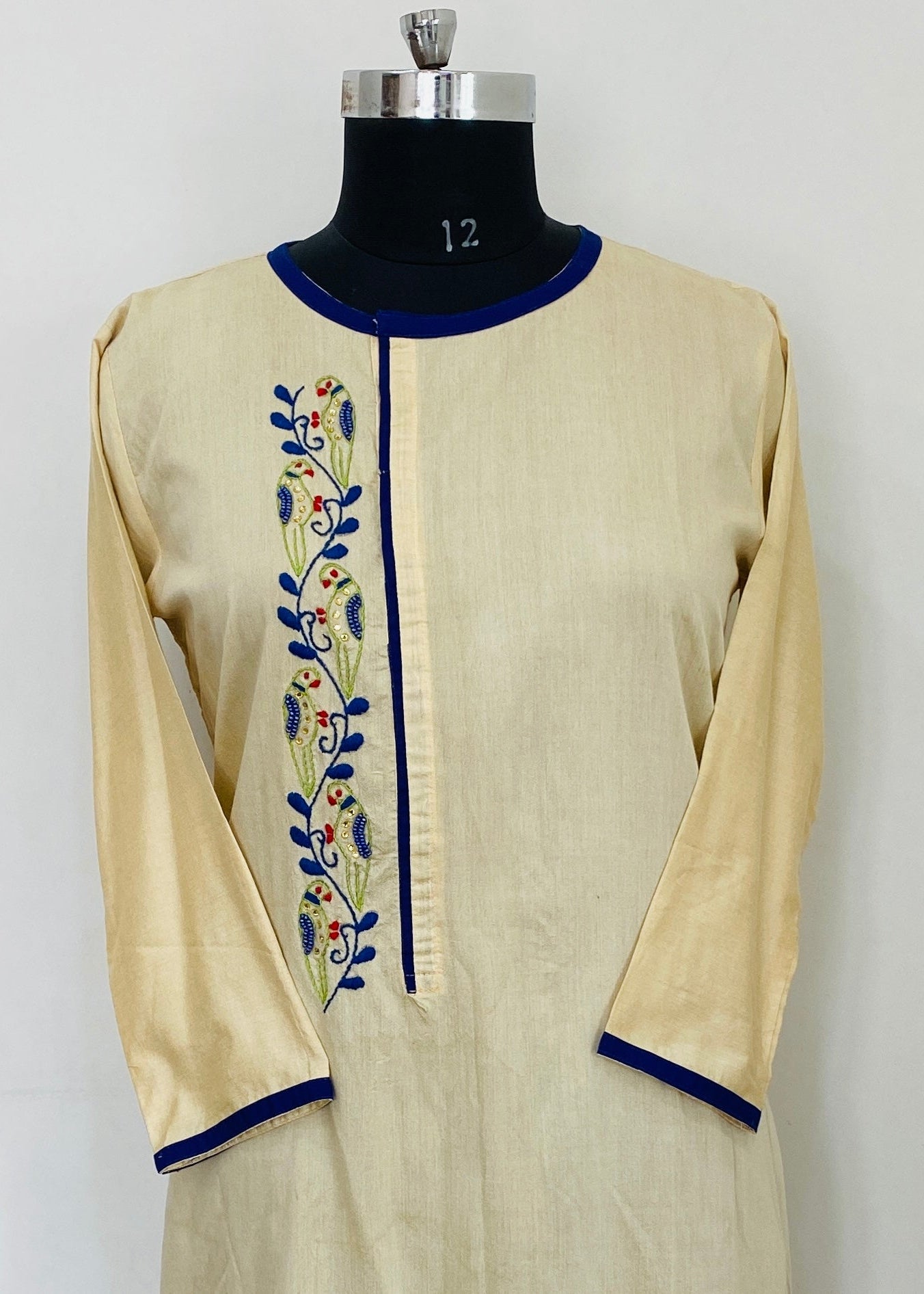 Silk handwork kurti
