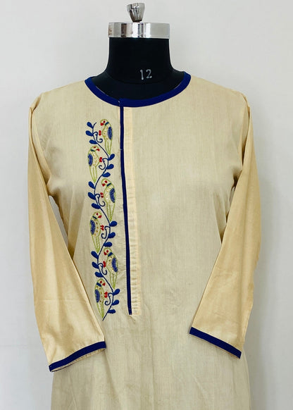 Silk handwork kurti