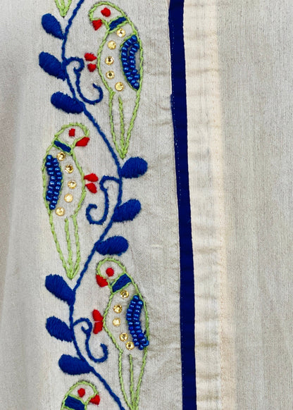 Silk handwork kurti