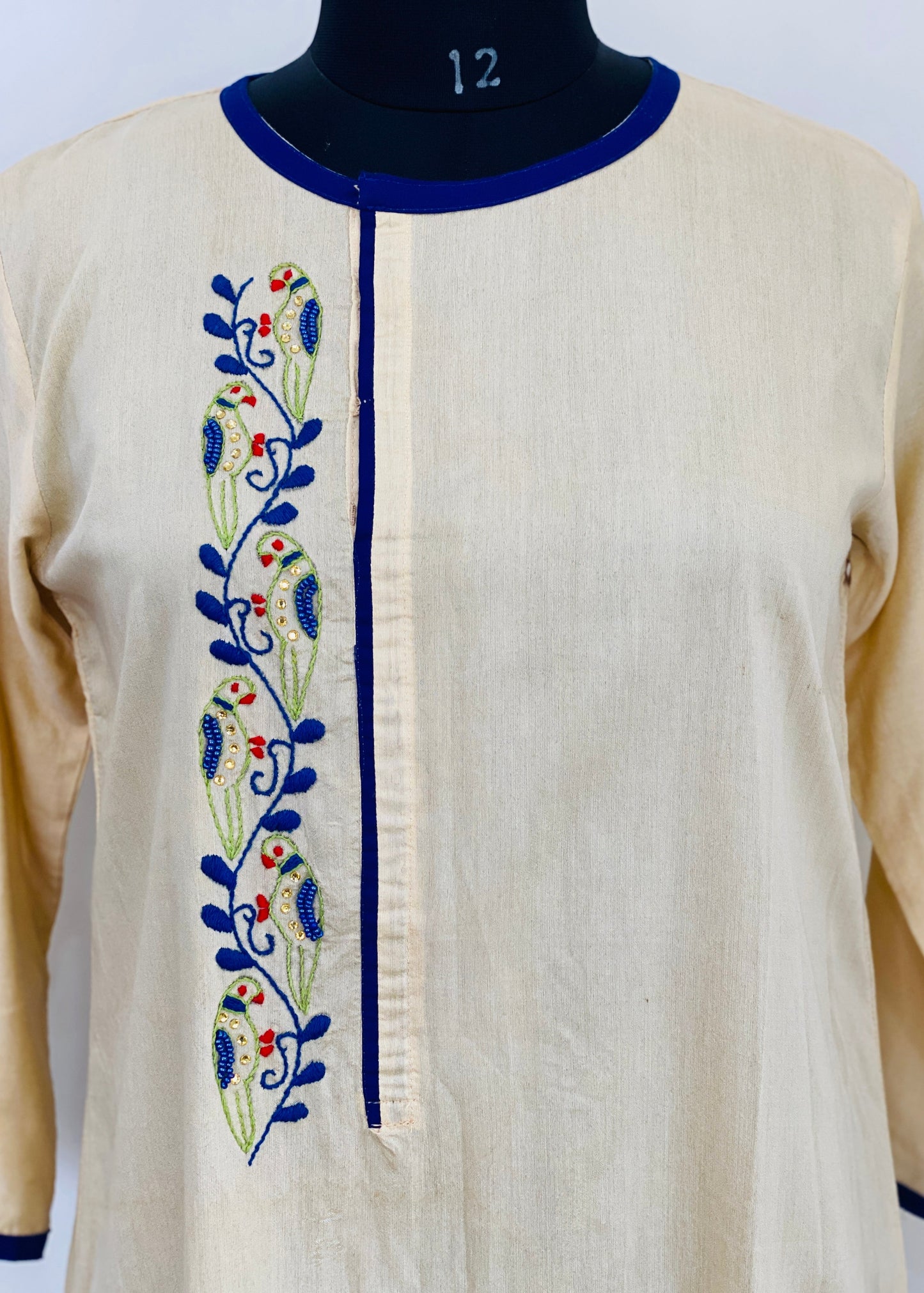 Silk handwork kurti