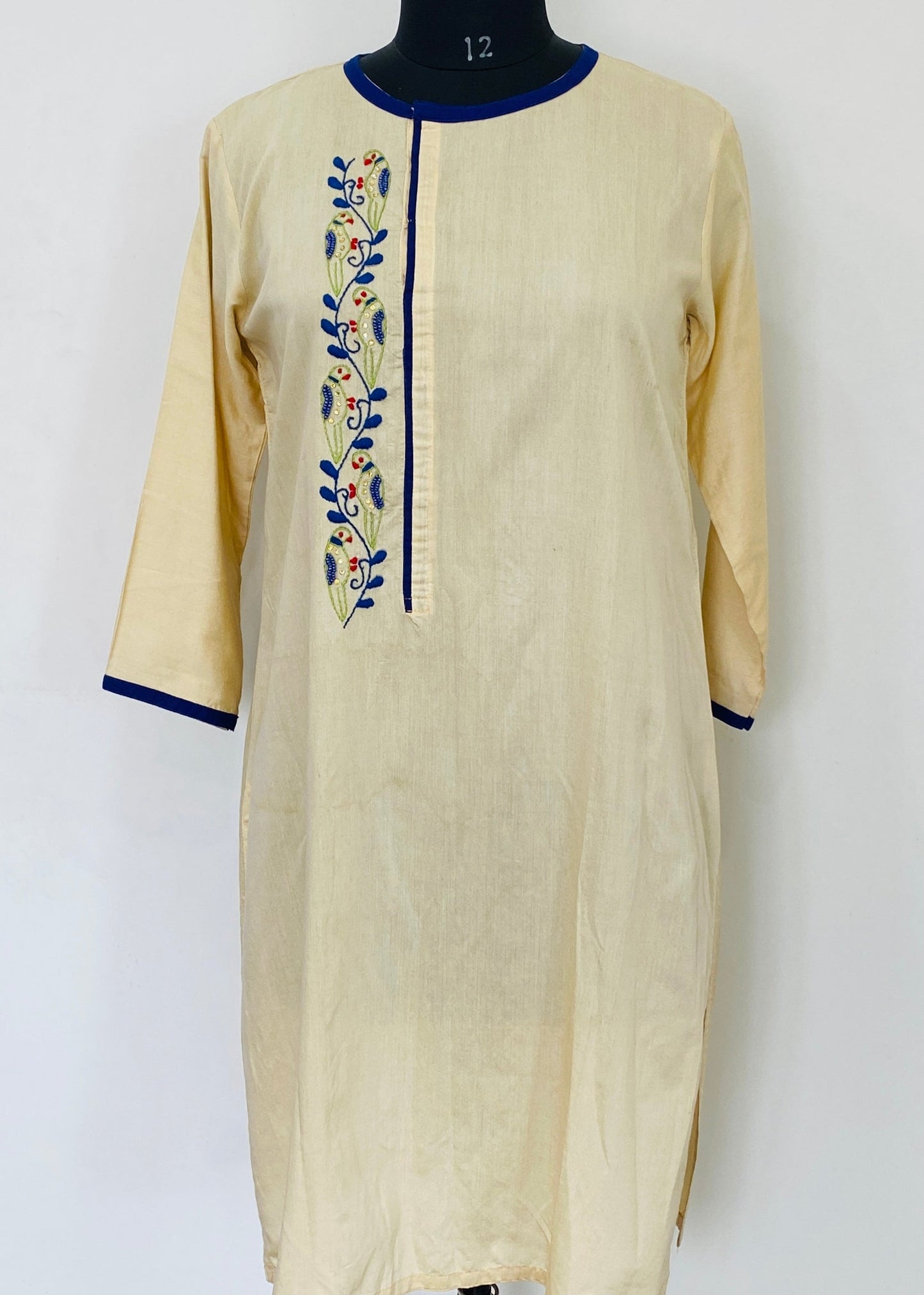 Silk handwork kurti