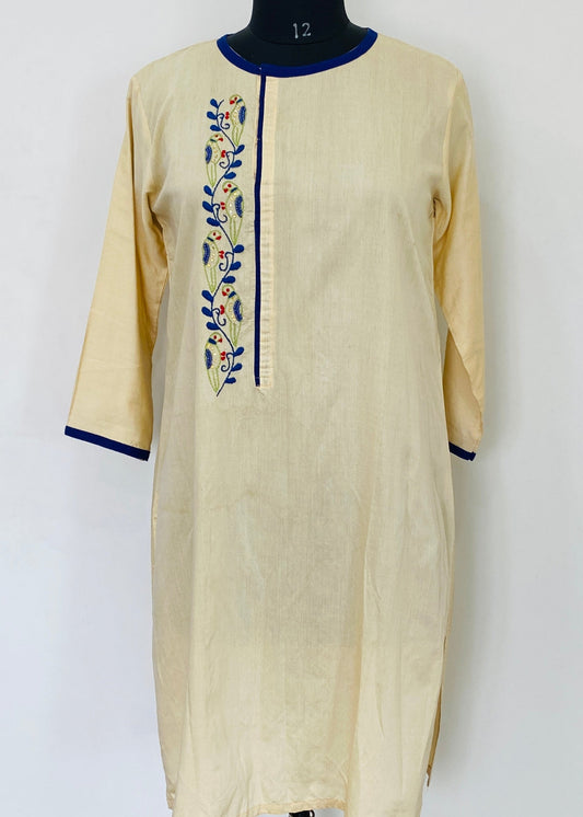 Silk handwork kurti