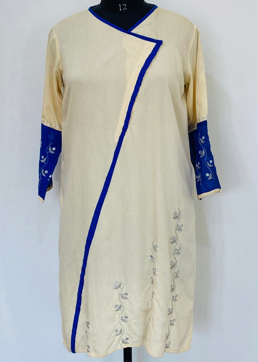 Silk handwork kurti