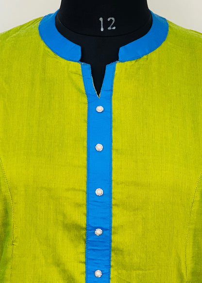 Silk handwork kurti