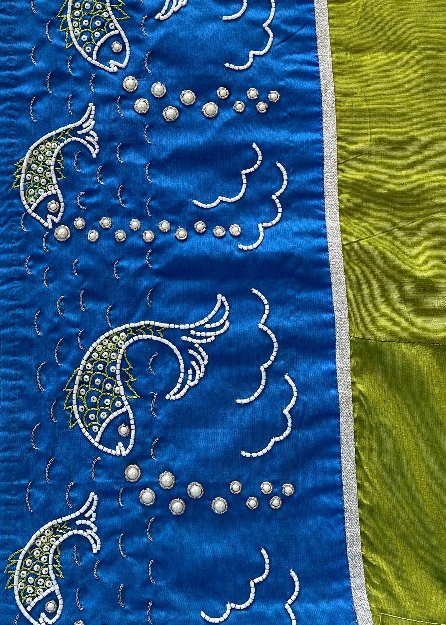 Silk handwork kurti