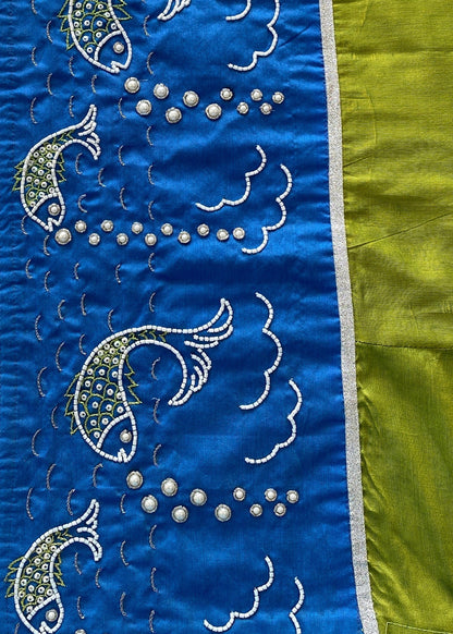 Silk handwork kurti